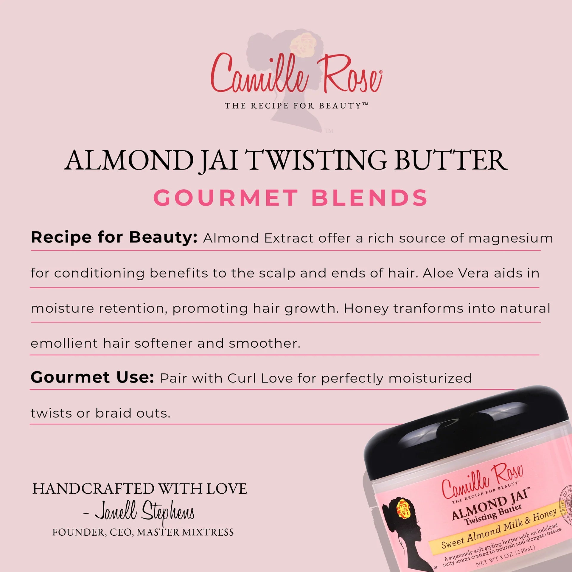 Camille Rose Almond Jai Twisting Butter - 8oz