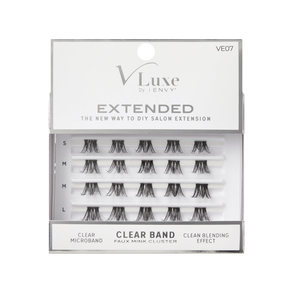 VLuxe Extended Faux Mink Clear Band Cluster Clean Blending Effect - VE07