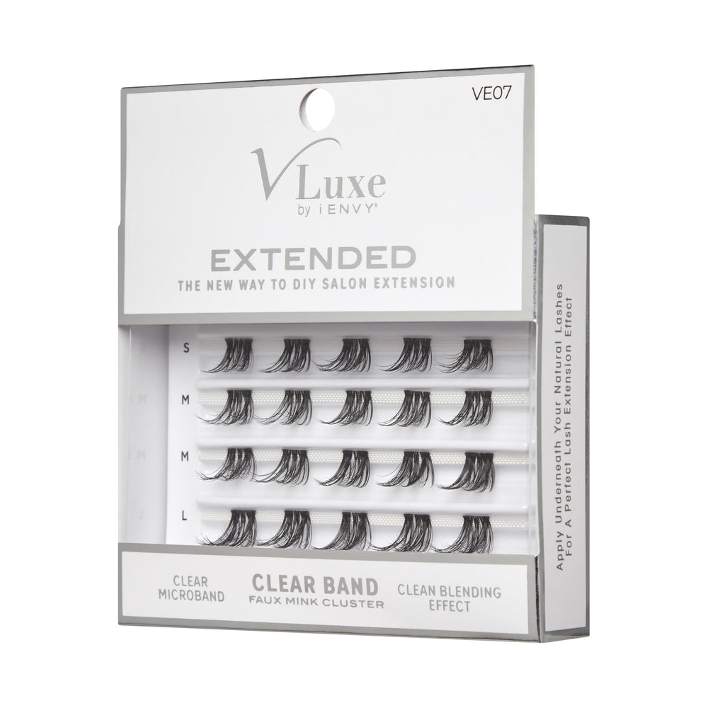 VLuxe Extended Faux Mink Clear Band Cluster Clean Blending Effect - VE07