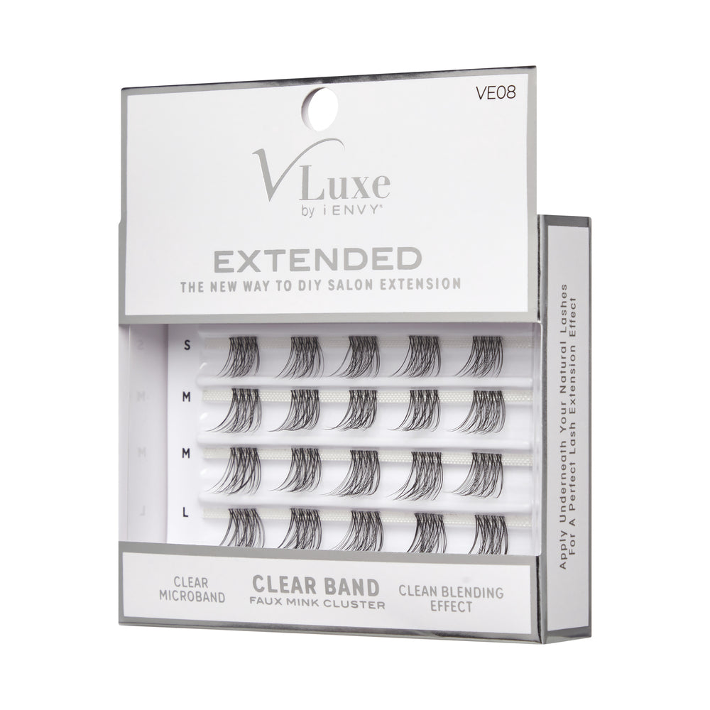 VLuxe Extended Faux Mink Clear Band Cluster Clean Blending Effect - VE08