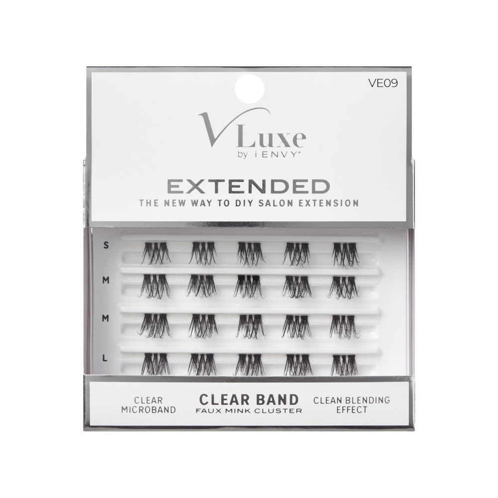 VLuxe Extended Faux Mink Clear Band Cluster Clean Blending Effect - VE09