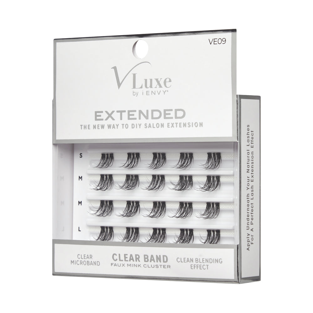 VLuxe Extended Faux Mink Clear Band Cluster Clean Blending Effect - VE09