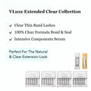 VLuxe Extended Faux Mink Clear Band Cluster Clean Blending Effect - VE10