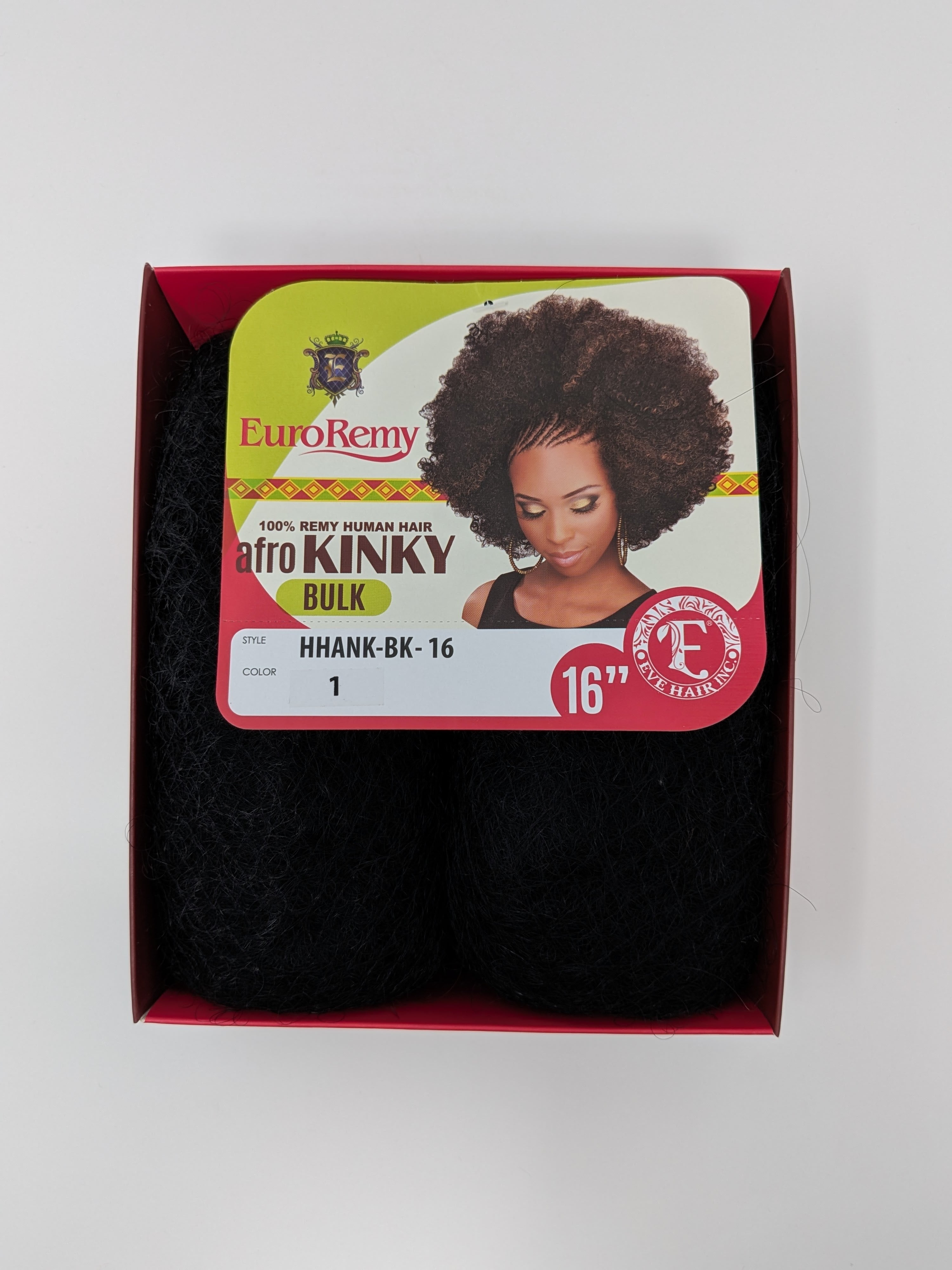 Eve Hair Human Afro Kinky Bulk 16"