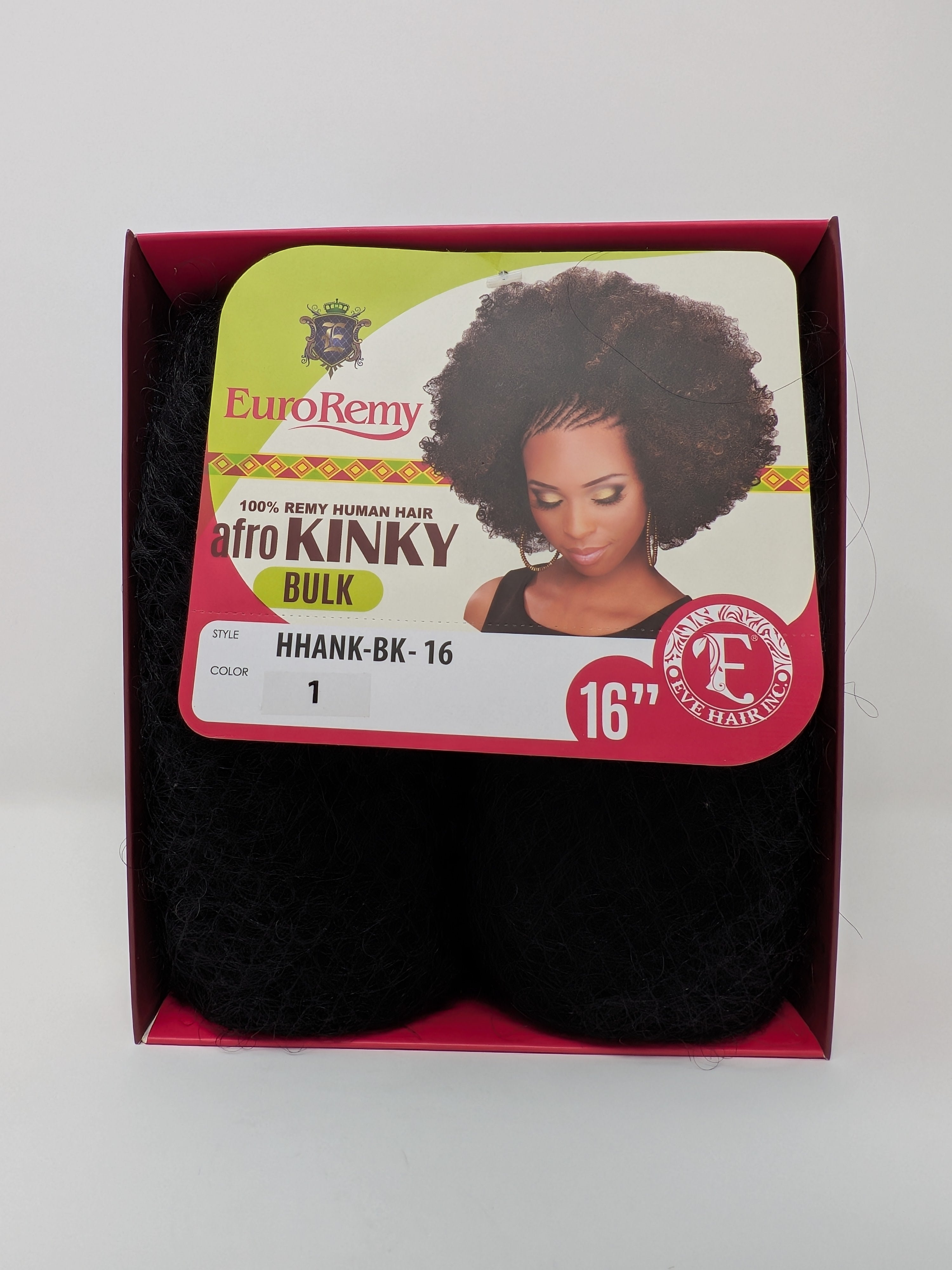 Eve Hair Human Afro Kinky Bulk 16"