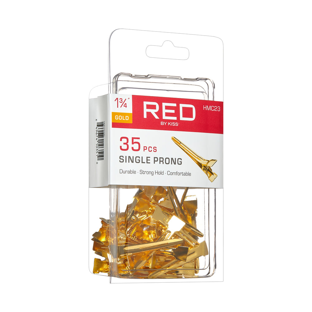 Red by Kiss Gold Single-Prong Clips 1 3/4" - 35pcs