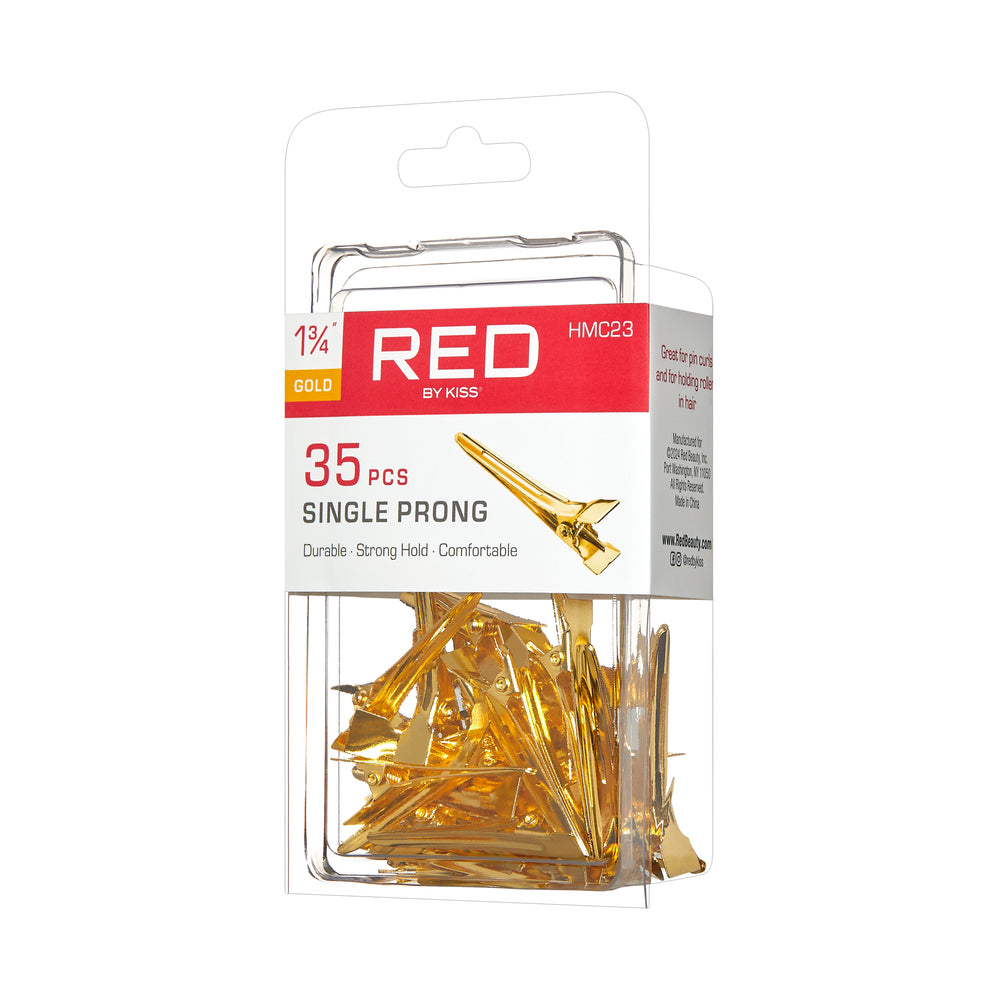 Red by Kiss Gold Single-Prong Clips 1 3/4" - 35pcs