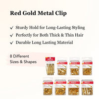 Red by Kiss Gold Single-Prong Clips 1 3/4" - 35pcs