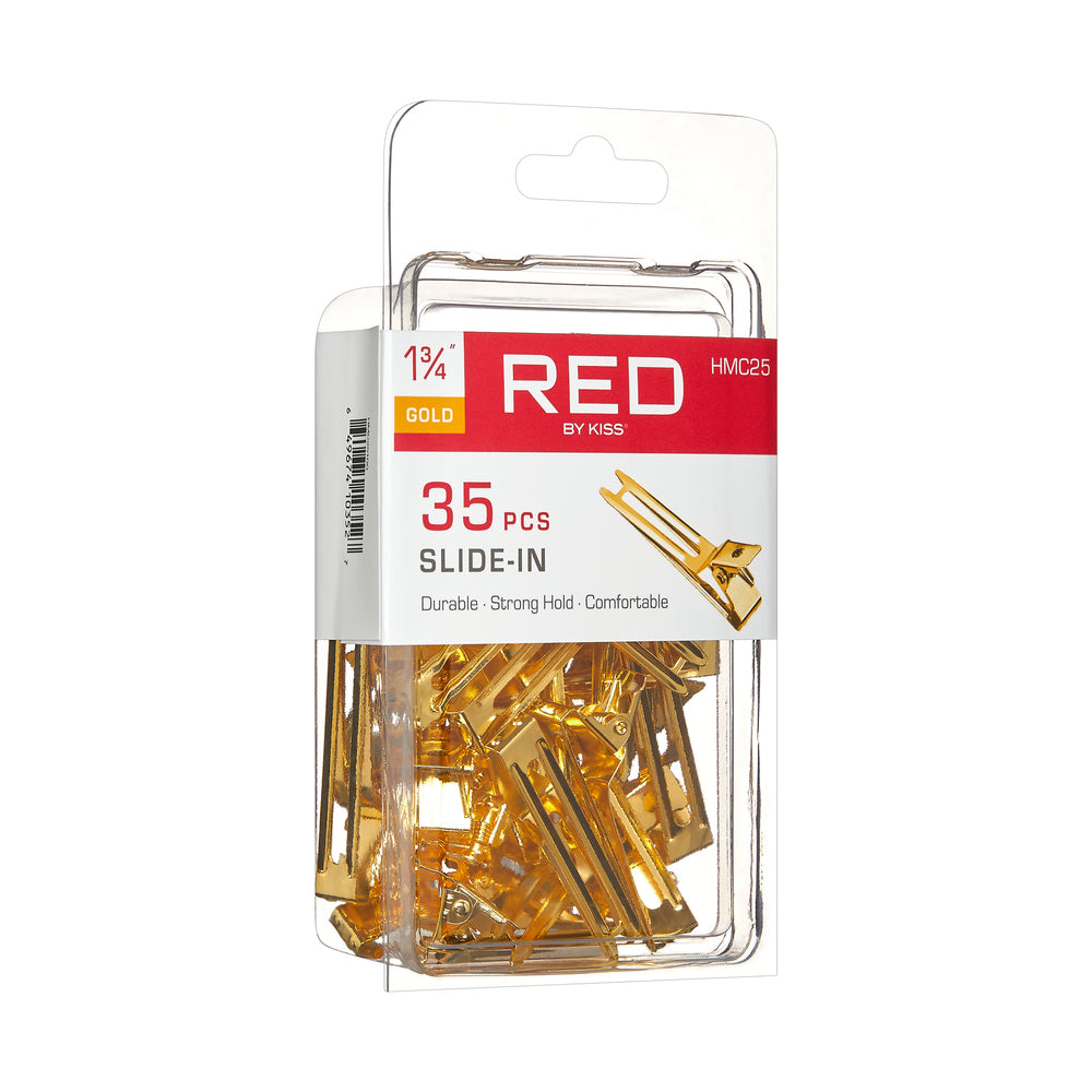 Red by Kiss Gold Slide-In Clips 1 3/4" - 35pcs