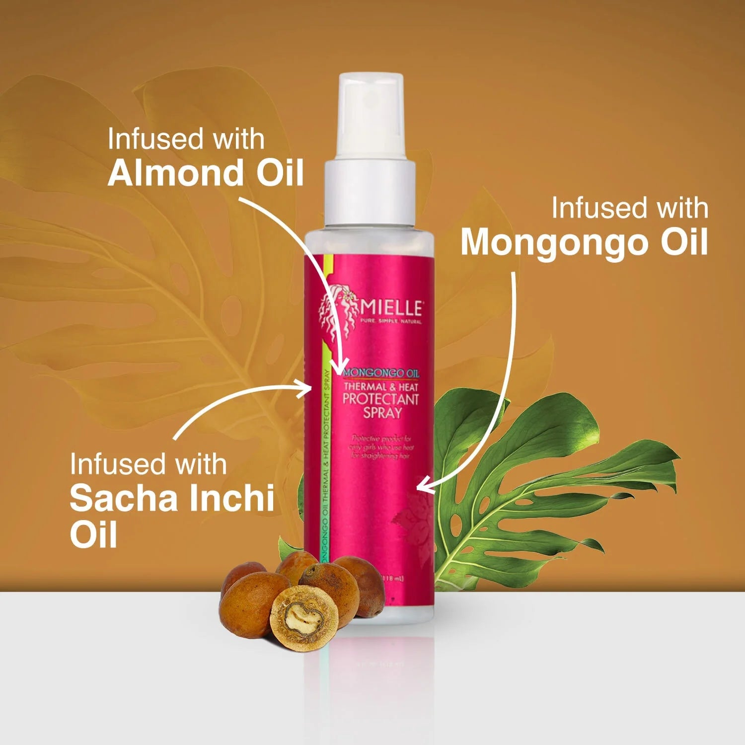 Mielle Mongongo Oil Heat Protectant Spray - 4oz