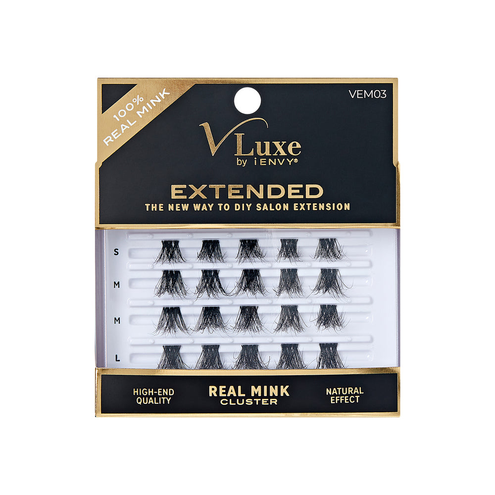 VLuxe Extended Real Mink Cluster Natural Effect - VEM03